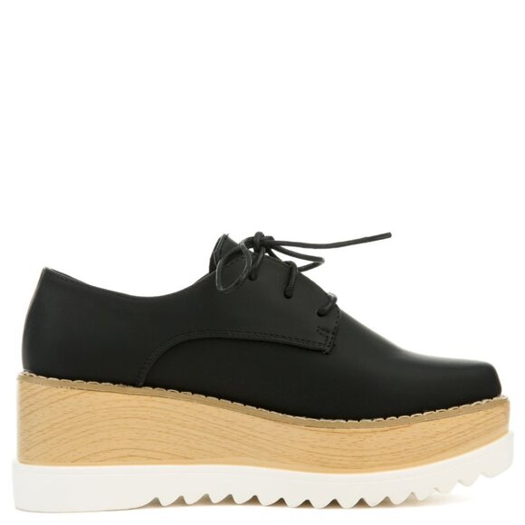 Cape Robbin Shoes - Cape Robbin Fara-2 Black Platform Oxford Shoes Women’s Size 10 Lug Sole Edgy